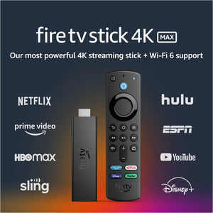 Dispositivo de streaming Fire TV Stick 4K Max con Wi-Fi 6 y control remoto por voz Alexa (incluye controles para la televisión)